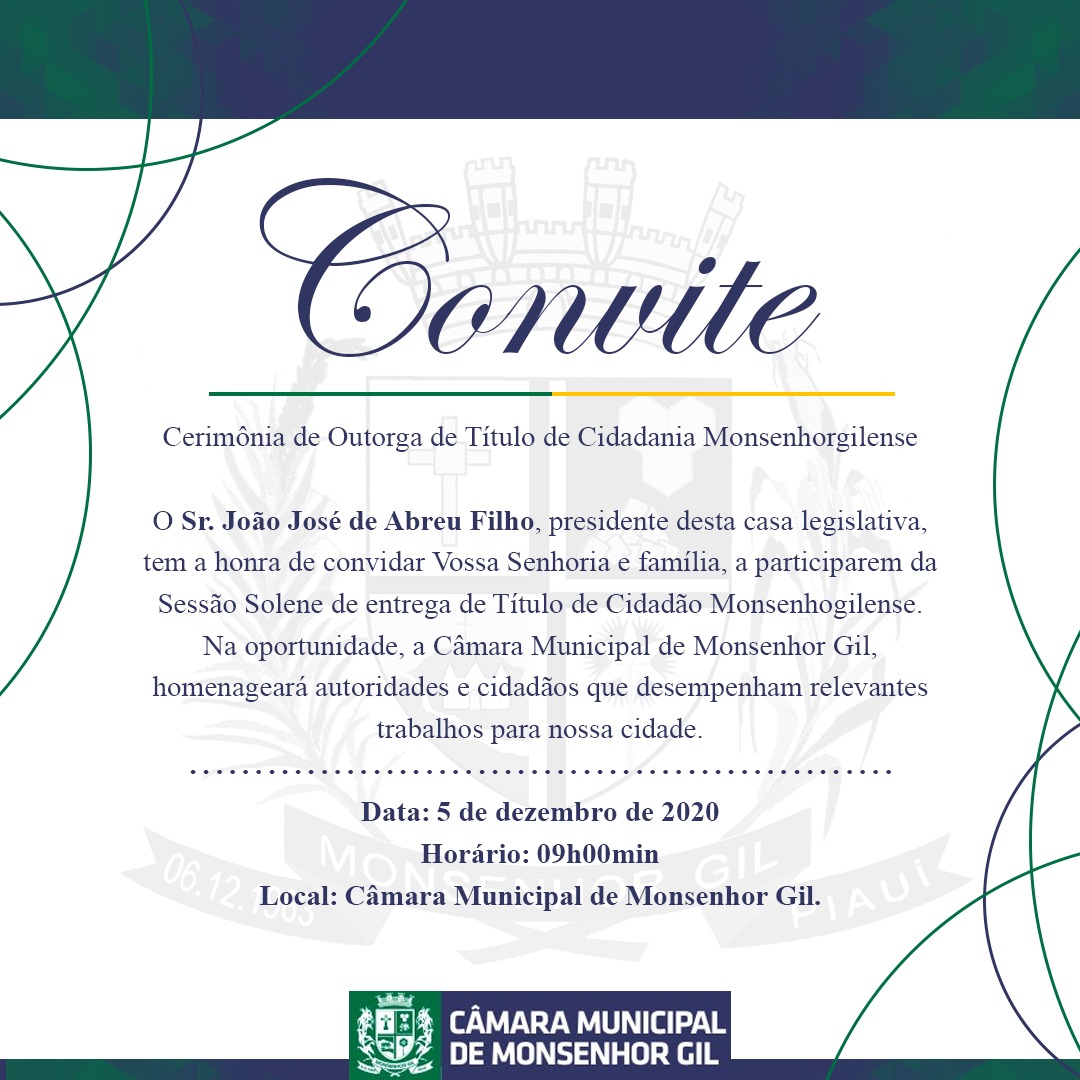 Câmara Municipal de Monsenhor Gil homenageia personalidades por ocasião do aniversário do município - Imagem 1