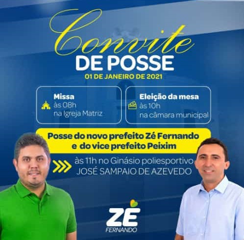 Programação de posse do Prefeito de N. S. dos Remédios  - Imagem 1