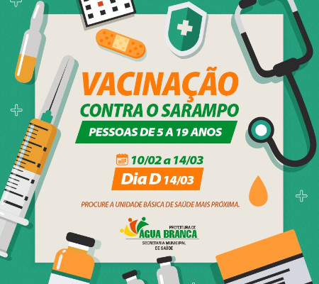 Água Branca inicia campanha de vacinação contra o sarampo