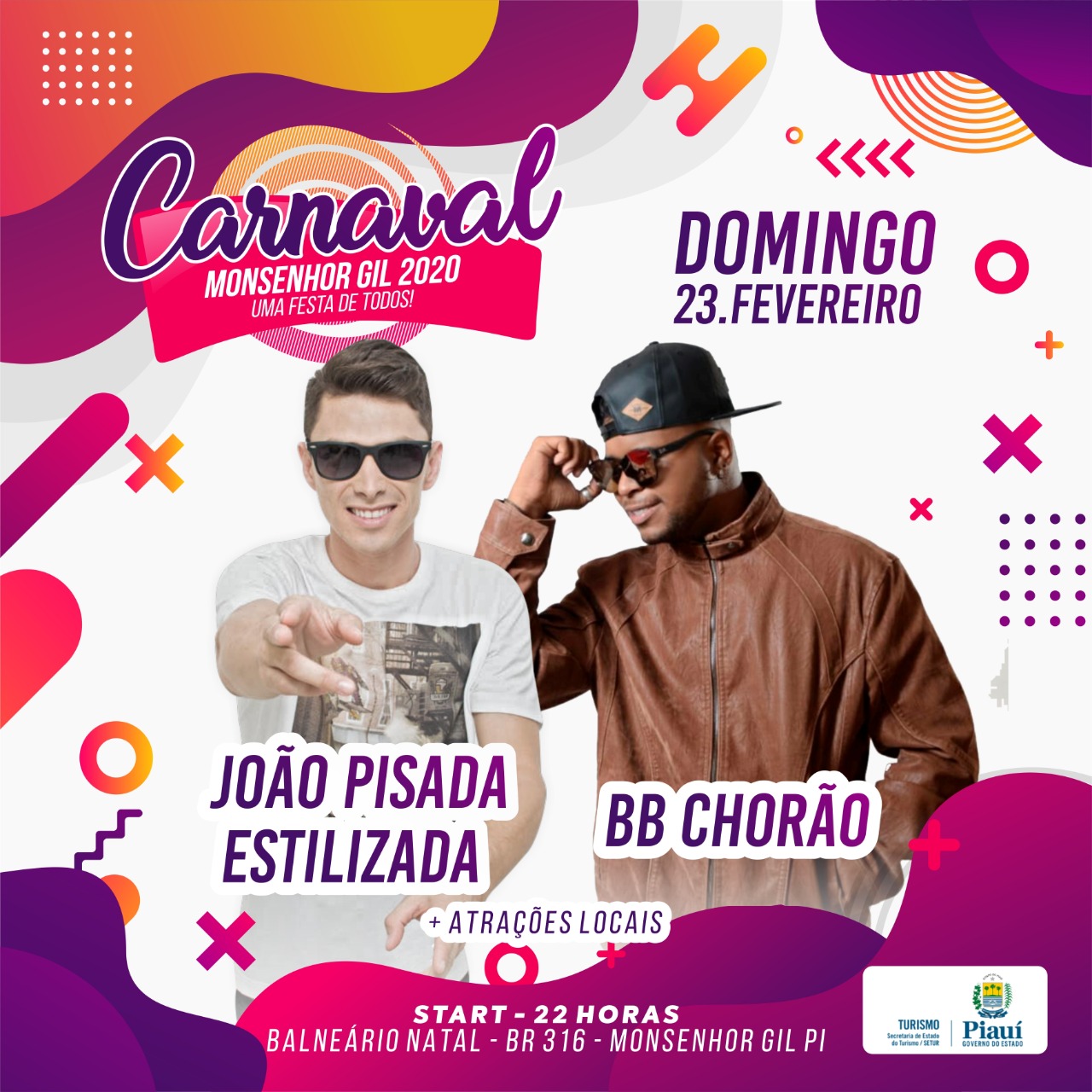 Segunda noite de Carnaval em Monsenhor Gil, bandas e foliões se divertem em Balneário Natal - Imagem 1