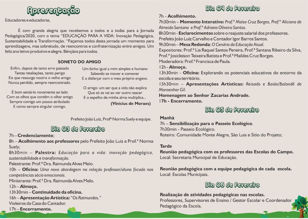 Educação levada a sério em Monsenhor Gil - Jornada Pedagógica 2020 - Parte 1 - Imagem 3