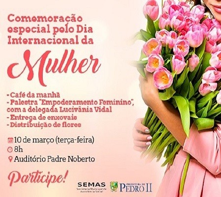 Prefeitura realizará programação alusiva ao Dia Internacional da Mulher 