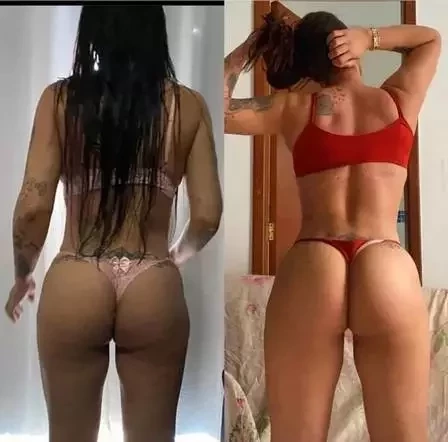 Perlla posa de frente e de costas para mostrar resultado de treinos - imagem 19191