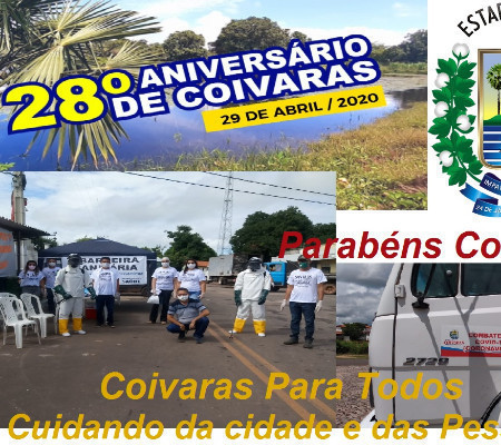 Aniversário da Coivaras: 28 anos da cidade, amanhã, dia 29 de Abril. Parabéns Coivaras!