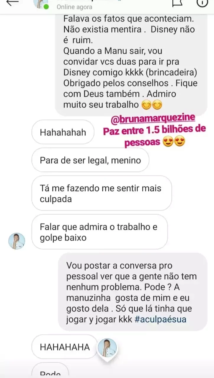 Após eliminação, Prior culpa Bruna Marquezine e ela responde; Confira - imagem 18495