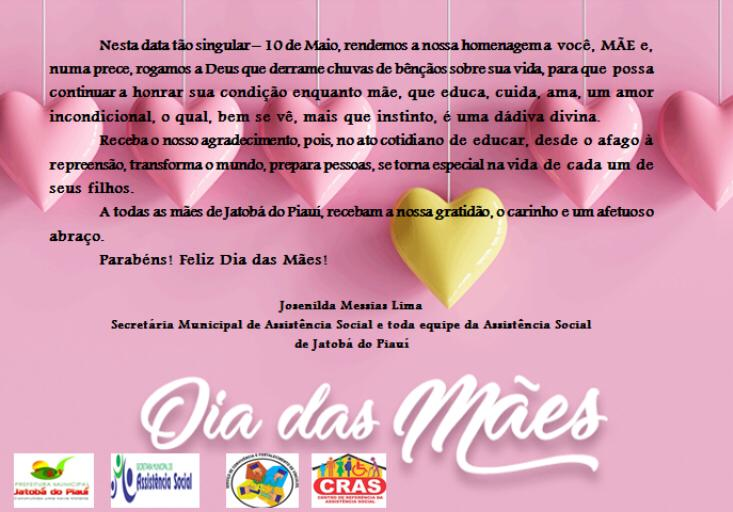 Secretária de assistência social de Jatobá do Piauí e primeira dama Nilda Lima parabeniza a todas as mães jatobaenses - Imagem 1
