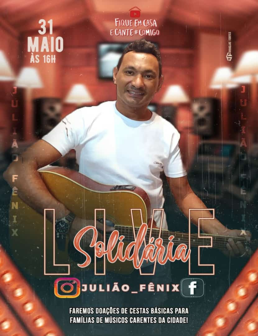 Cantor e compositor campomaiorense Julião Fênix realizará live solidária neste domingo (31/05) para ajudar famílias de músicos regionais - Imagem 1