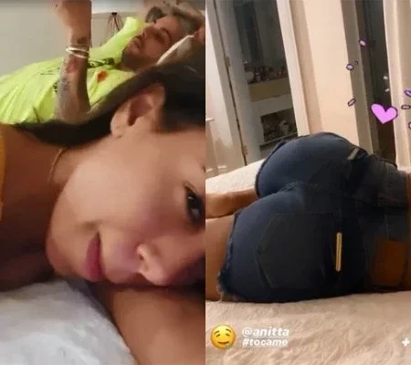 Anitta rebola ao som de novo hit na cama com Gui Araújo