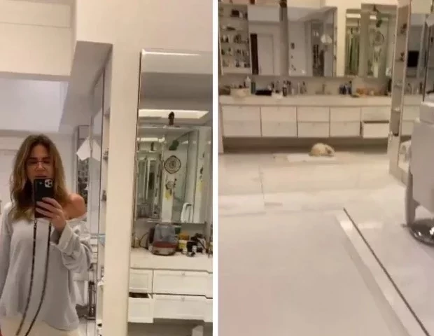 Famosos mostram banheiros na quarentena: Ana Hickman tem um de 120m² - imagem 22670