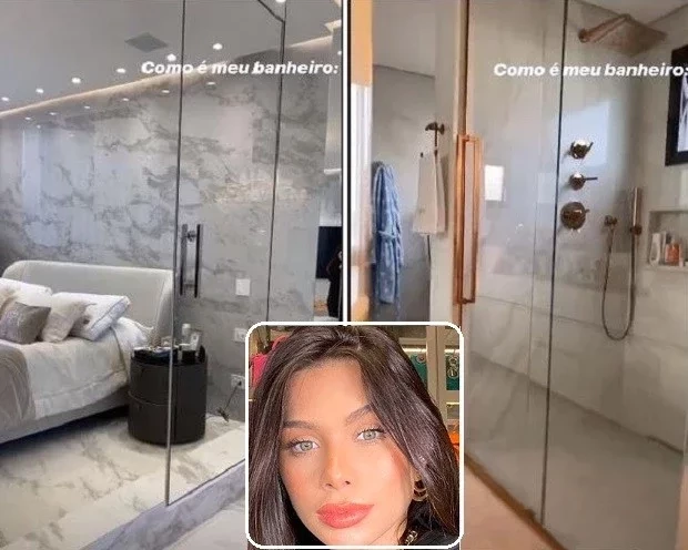 Famosos mostram banheiros na quarentena: Ana Hickman tem um de 120m² - imagem 22671