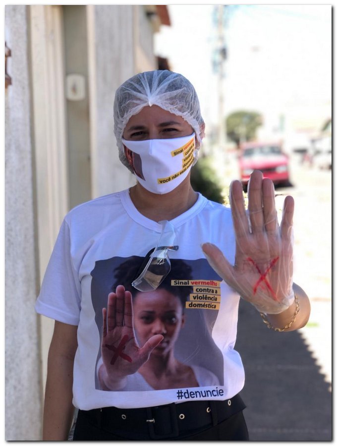 Campanha sinal vermelho contra a violência doméstica em Inhuma-Piauí - Imagem 8