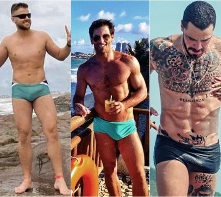 Volumosas! Veja as sungas de famosos que surpreenderam a internet