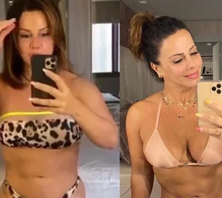 Viviane Araújo mostra antes e depois de detox de um mês; fotos