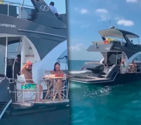 Conheça lancha de Bell Marques avaliada em R$ 7 mi; fã flagra passeio