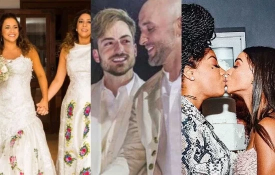 10 casais LGBTQIA+ famosos que disseram “sim” no altar; veja fotos 