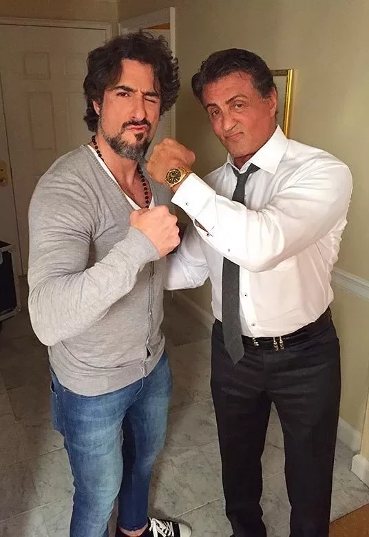 Marcos Mion e Sylvester Stallone