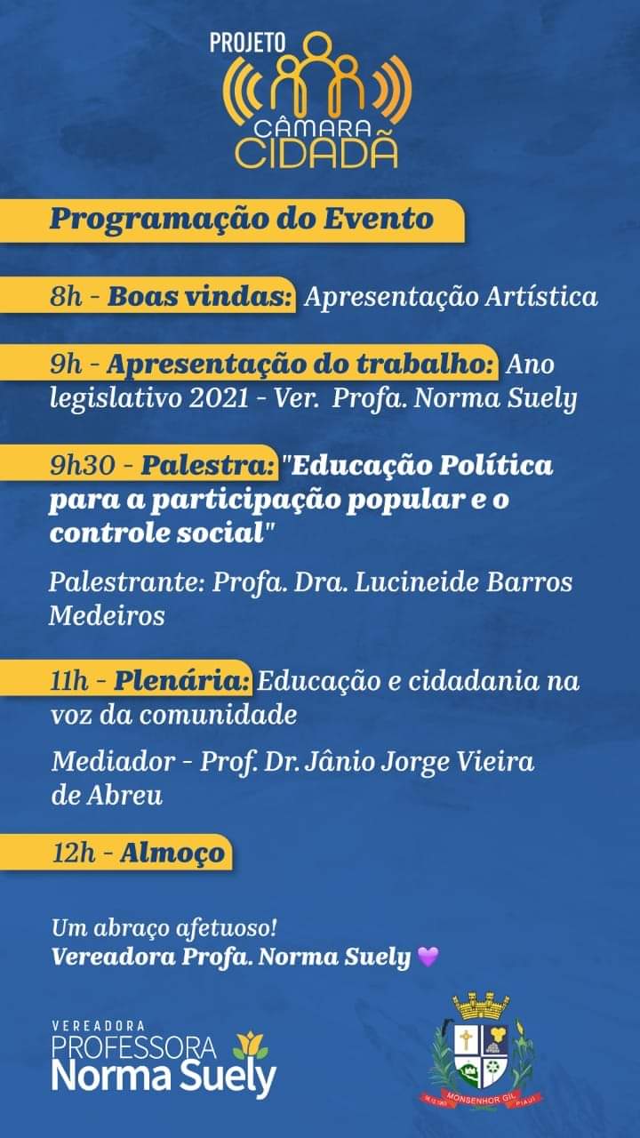 Vereadora promove evento com aula sobre Cidadania em Monsenhor Gil - Imagem 1