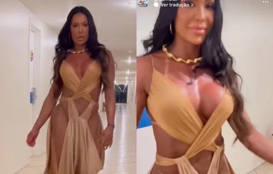 Farofa da GKay: Gracyanne ousa em look sem calcinha e quase mostra demais