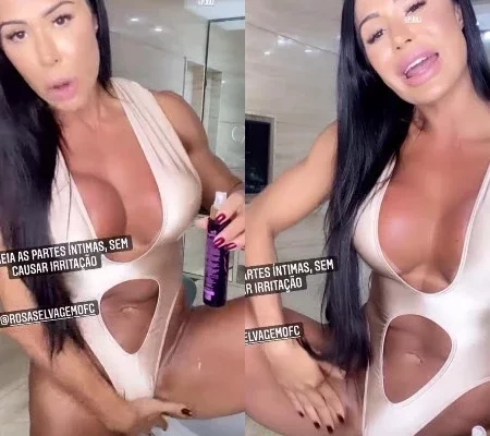 Gracyanne Barbosa mostra demais ao passar gel em parte íntima; fotos