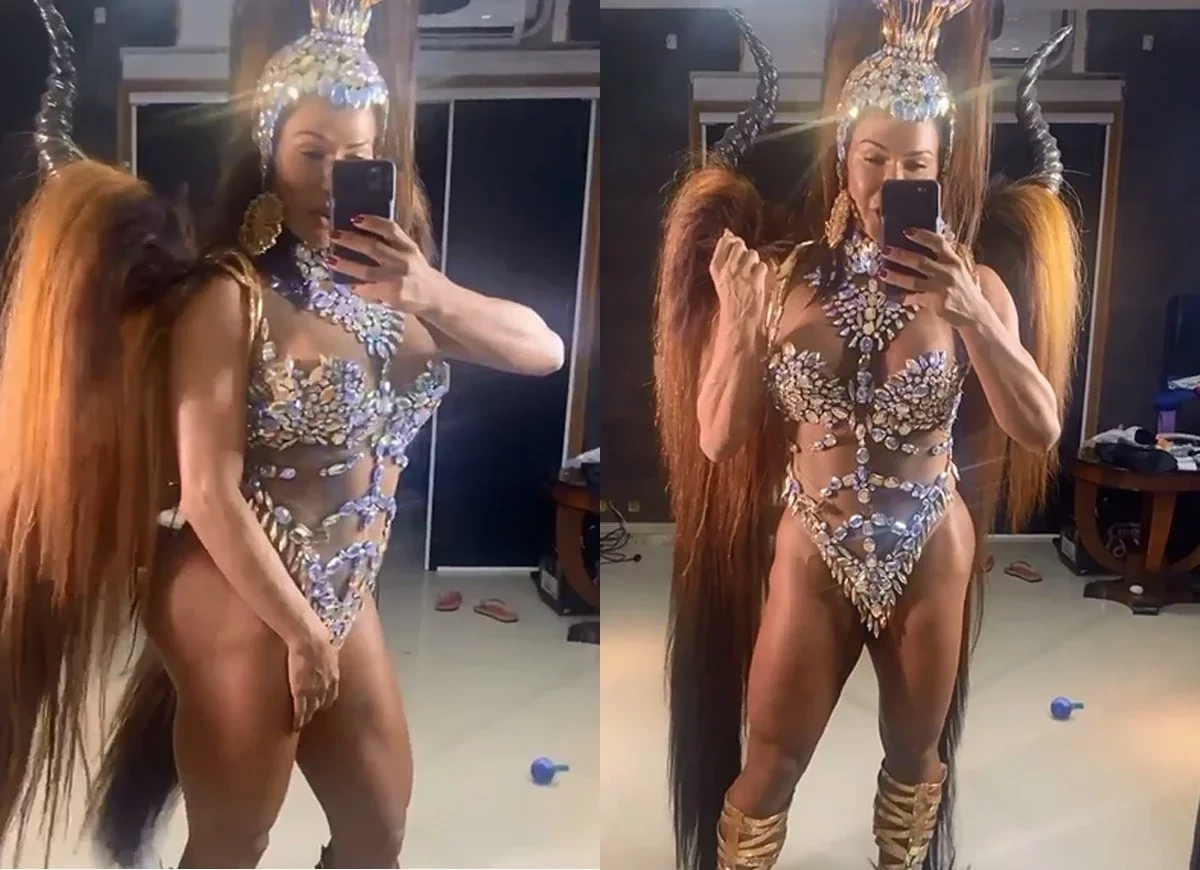 Gracyanne Barbosa usa fantasia para celebrar Carnaval em casa; fotos - imagem 33446
