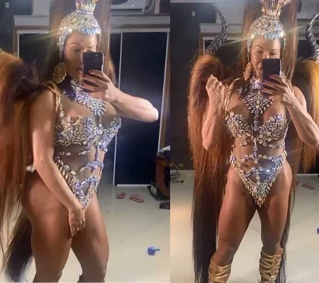 Gracyanne Barbosa usa fantasia para celebrar Carnaval em casa; fotos