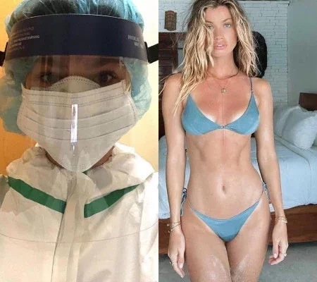 Enfermeira deixa trabalho em ala de covid-19 para voltar a modelar