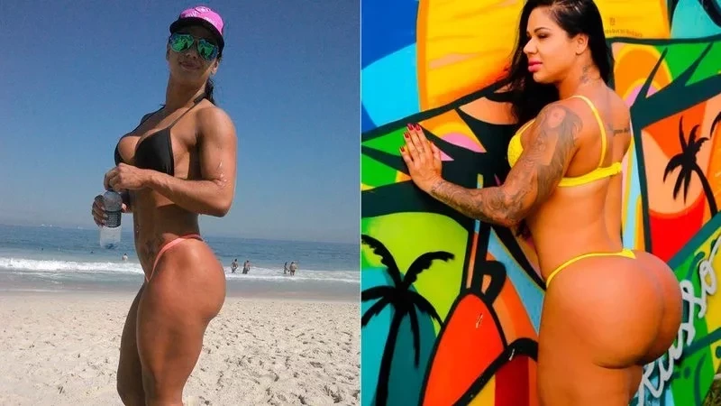 Modelo mostra 'antes e depois' do bumbum de 126cm e impressiona; fotos - imagem 34092