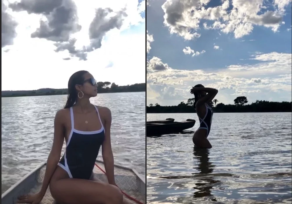Lais Ribeiro toma banho no Rio Parnaíba em sua terra natal no Piauí - imagem 34468
