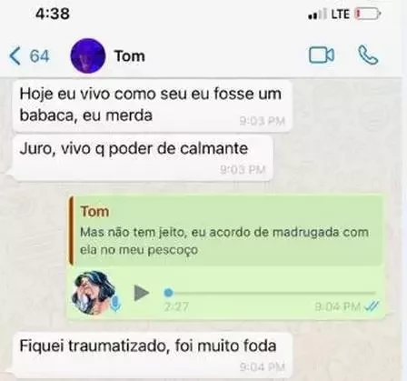 Antes de morrer, Tom Veiga acusou ex de agressão e mostrou fotos - imagem 36034