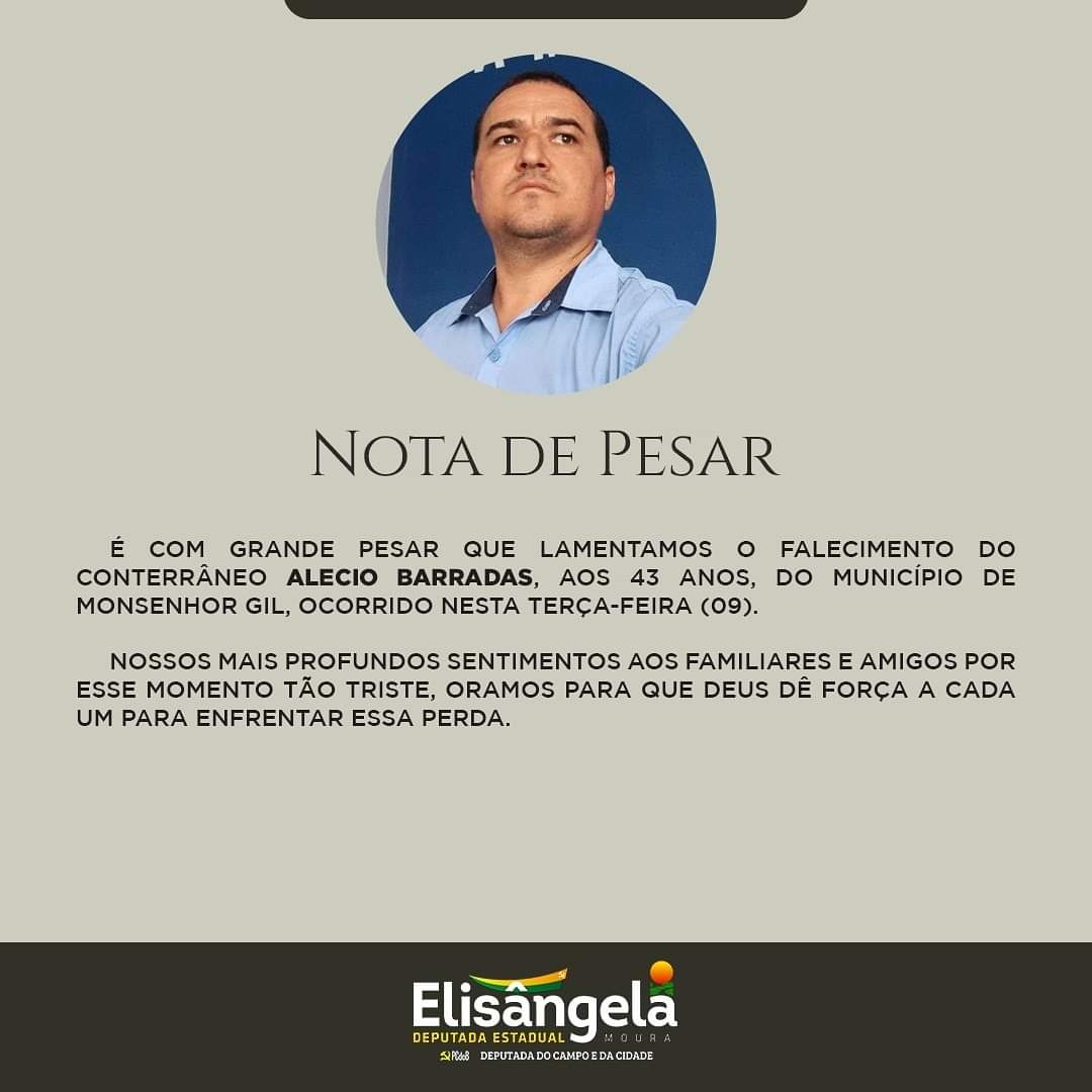 Alecio Barradas, 32ª vítima de Covid-19 em Monsenhor Gil - Imagem 5