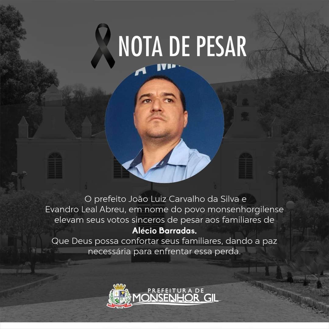 Alecio Barradas, 32ª vítima de Covid-19 em Monsenhor Gil - Imagem 1