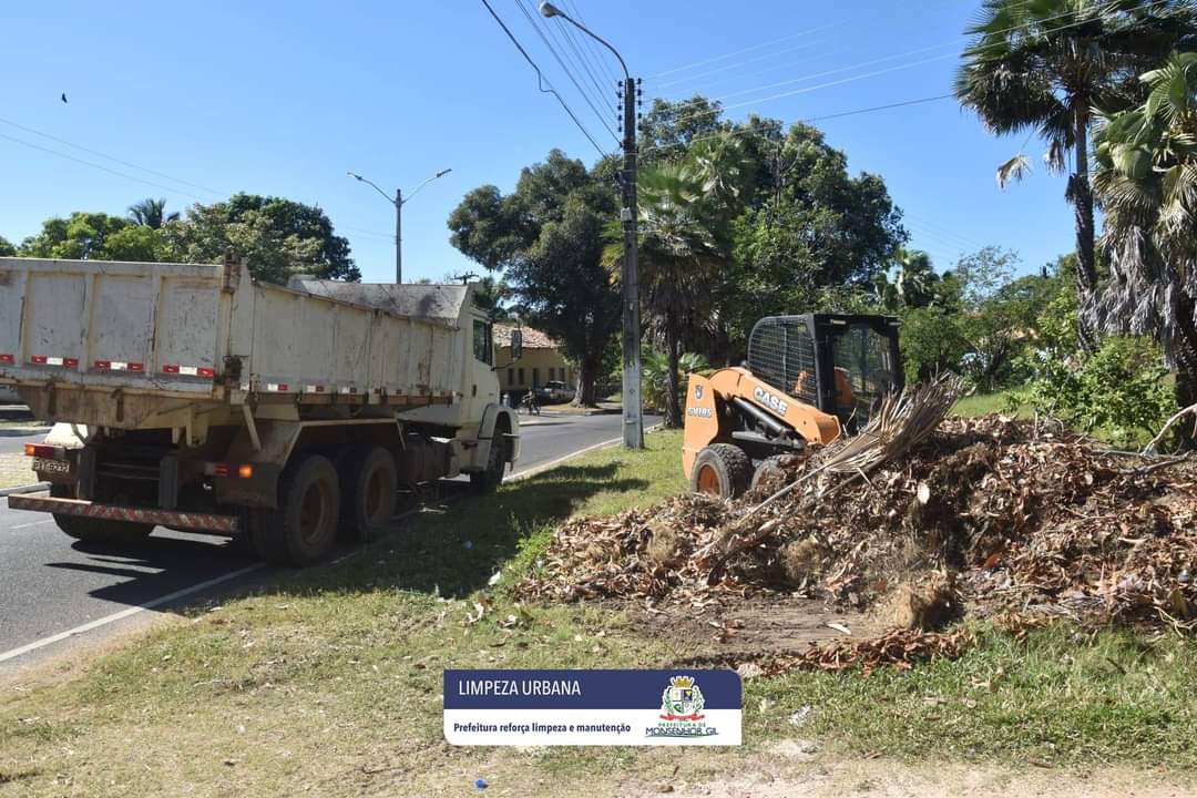 Prefeitura de Monsenhor Gil fazendo reforço na limpeza pública - Imagem 9