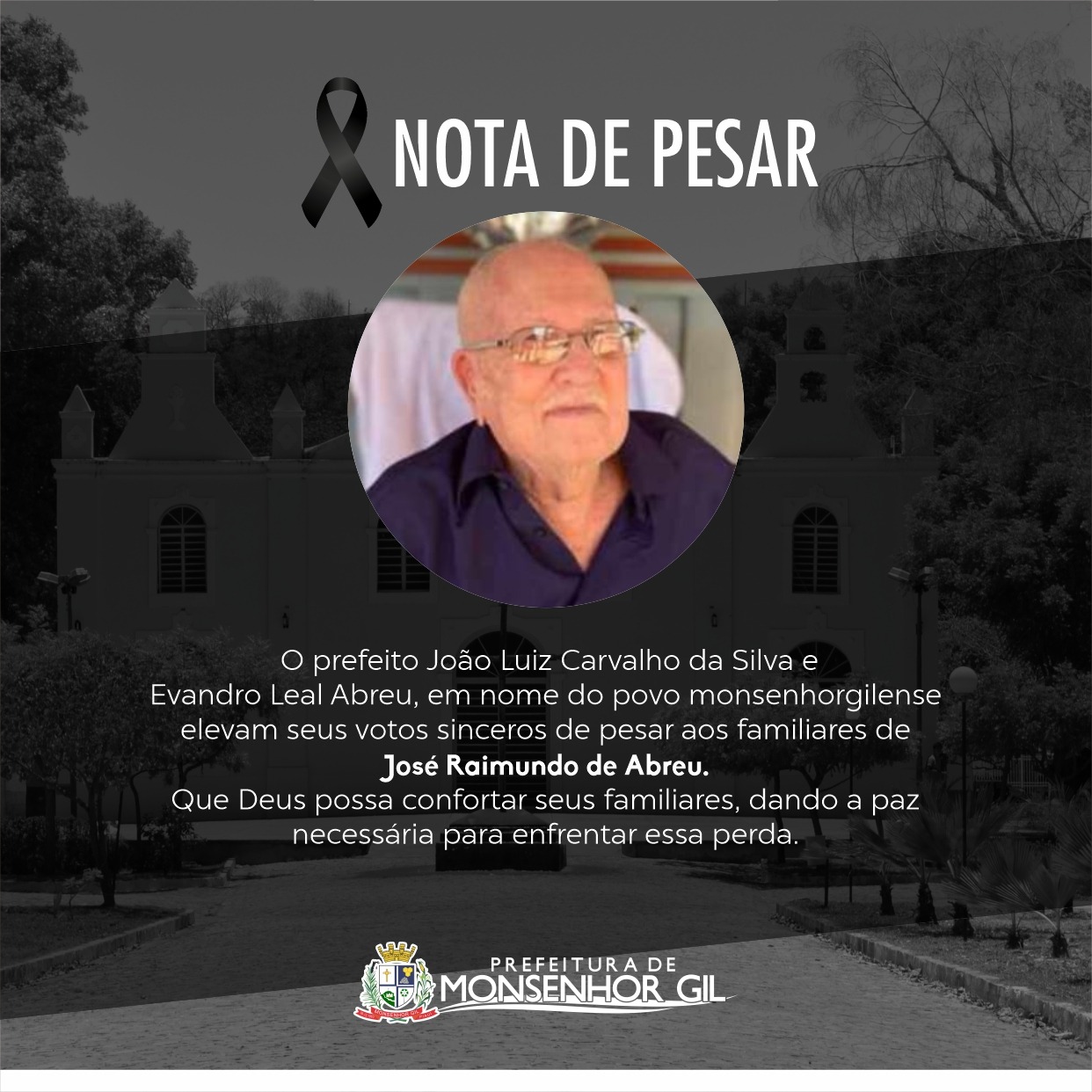 Monsenhor Gil se despede do senhor Zezé Aleijado - Imagem 1