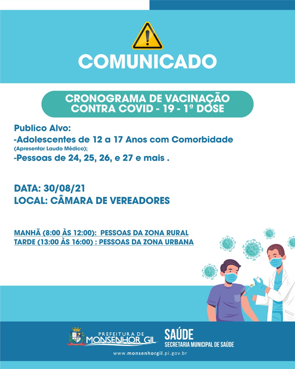 Juventude de Monsenhor Gil diz sim a vacina contra a Covid-19 - Imagem 2