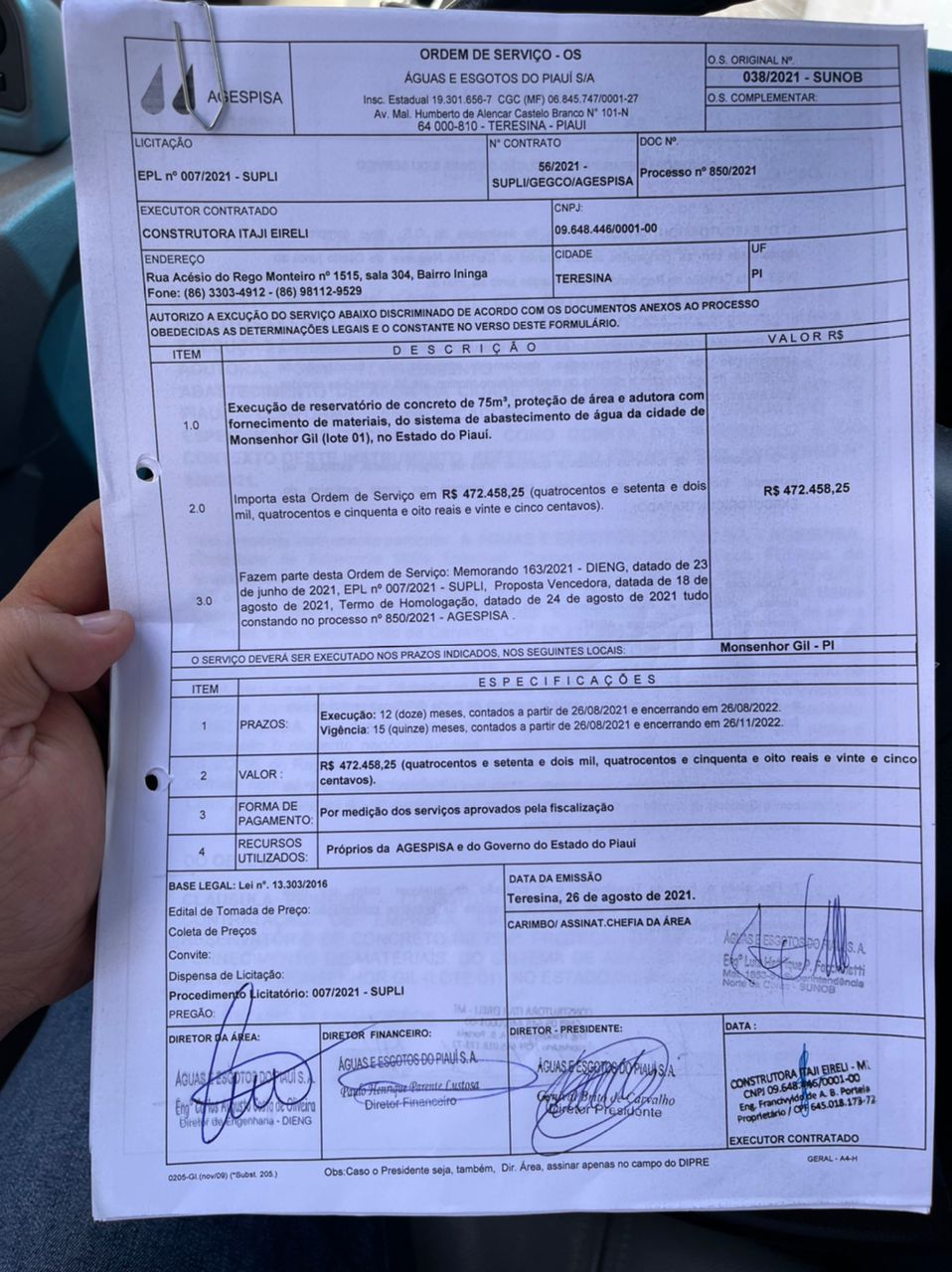 Prefeito João Luiz anuncia construção de reservatório em Monsenhor Gil - Imagem 2