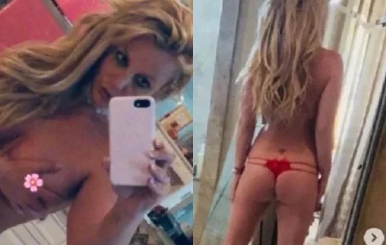 Após posar nua, Britney Spears surge só com calcinha minúscula e salto alto