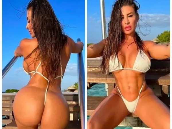 Musa escandaliza seguidores ao posar com tanga do tamanho de um barbante