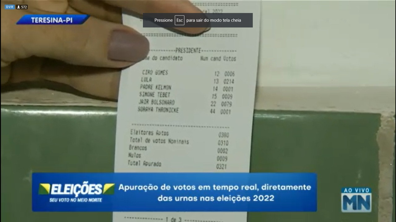 Boletins de urna em Teresina e Campo Maior (Foto: Rede Meio Norte)