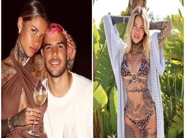 Galã da seleção francesa namora modelo tatuada da cabeça aos pés; fotos