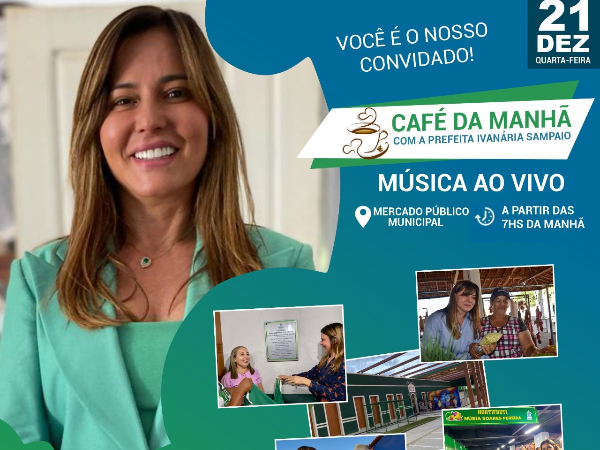Acontecerá nesta quarta-feira um café com a prefeita Ivanária Sampaio