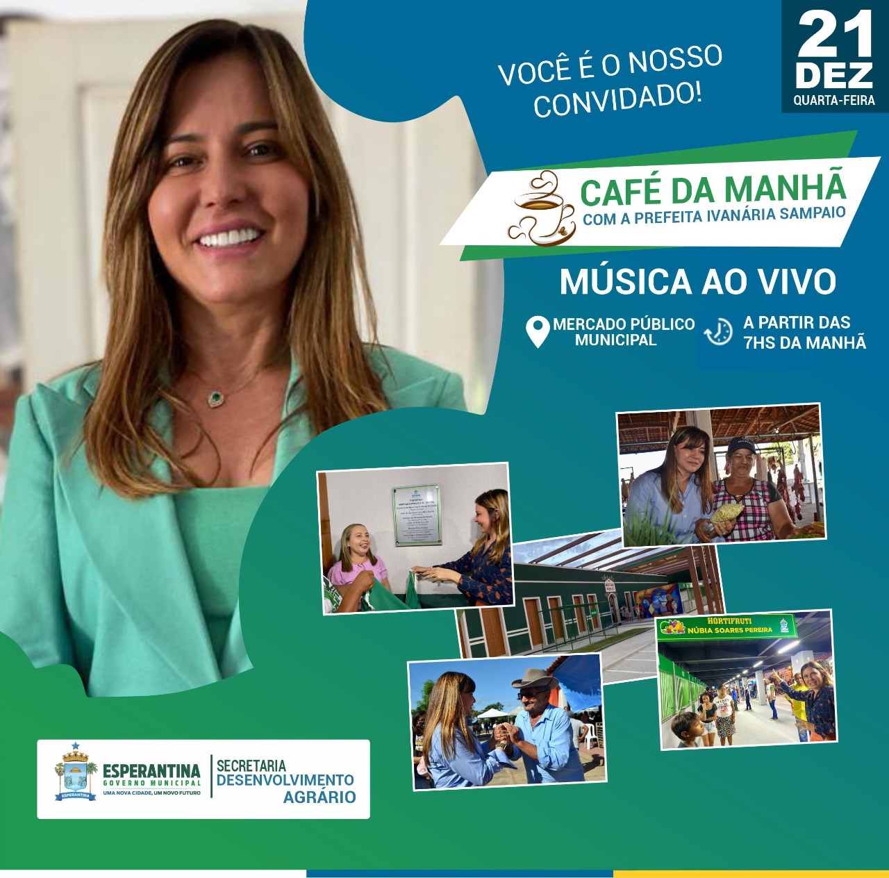 Acontecerá nesta quarta-feira um café com a prefeita Ivanária Sampaio - Imagem 1