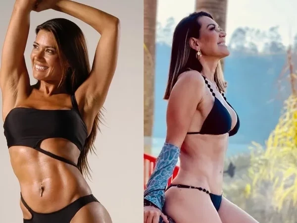 Solange Frazão esquenta a web ao comparar corpo aos 39 e aos 59; fotos