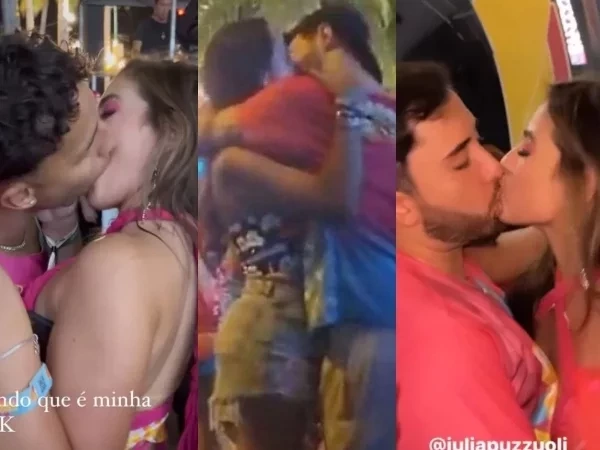 De selinho a beijão: famosos se divertem com pegação na Farofa da Gkay