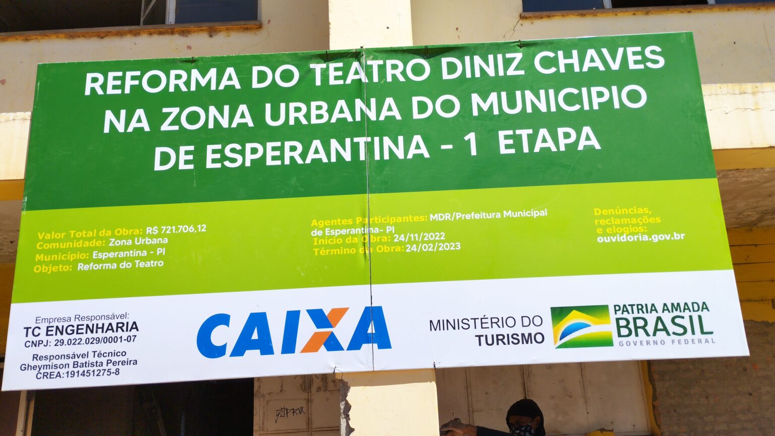 Teatro municipal de Esperantina está sendo reformado - Imagem 2