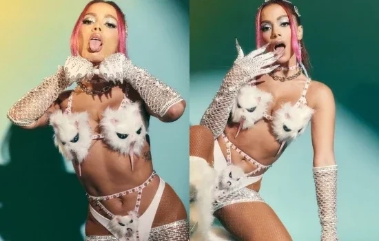 Com look de gata sexy, Anitta mostra corpaço em ensaio de carnaval; fotos