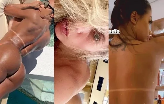 Galisteu posa nua ao fazer bronzeamento artificial; veja outras famosas