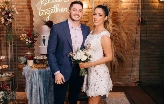 Cantor Jonas Esticado e Influencer Bruna Hazin se casam em Recife. Fotos