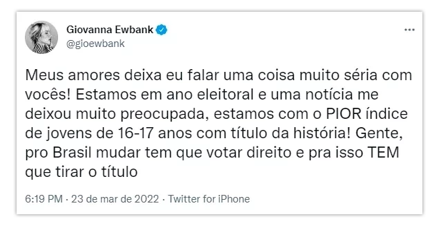 Famosos fazem campanha para que jovens tirem o título de eleitor   - imagem 79024