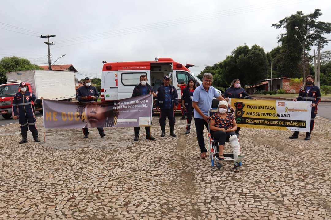 SAMU de Monsenhor Gil faz campanha para um trânsito sem tragédias 