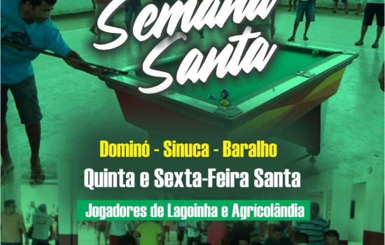 Jogos de dominó, sinuca, e baralho de Lagoinha e Agricolândia